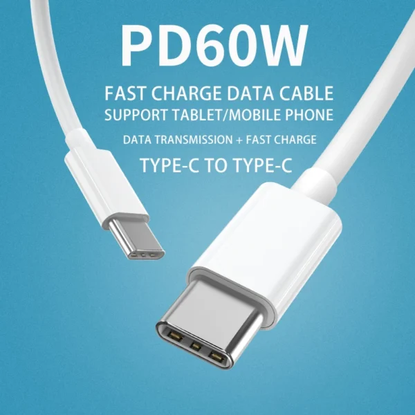 60W Type C to Type C Fast Charging Cable