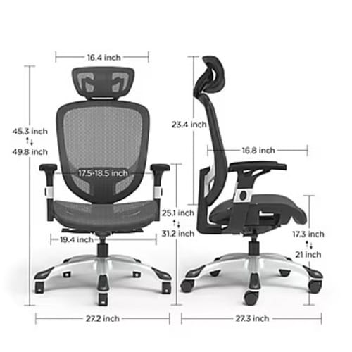 IMG_3564 Hyken Ergonomic Mesh Swivel Task Chair