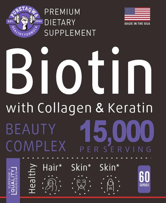 Biotin Capsule 15,000 MCG Halal/Vegan Biotin Capsules 15000 MCG