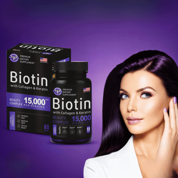 Biotin Capsule 15,000 MCG Halal-Vegan Biotin