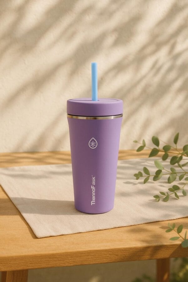 ThermoFlask Insulated Water Bottle with Straw – Durable & Stylish Hydration