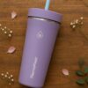 ThermoFlask Insulated Water Bottle with Straw